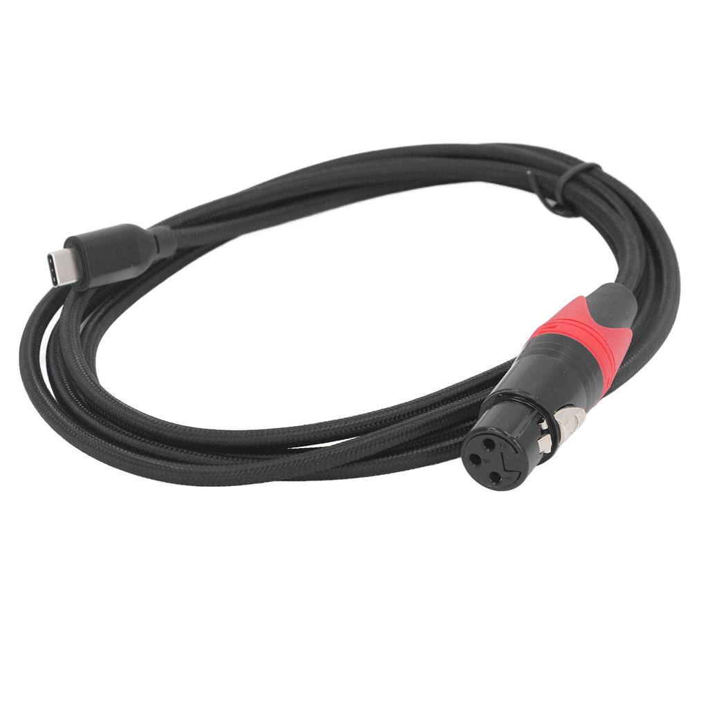 Type C To XLR Female Cable Dynamic Microphone Converter Cable Digital To Analog Chip Recording Audible Adapter Cord