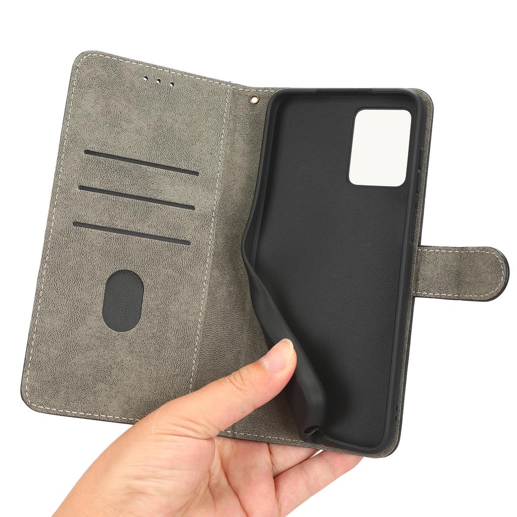 For Motorola Moto G53 5G Leather Phone Case Phone Stand RFID Blocking Wallet Cover