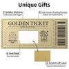 3pcs/set Golden Ticket Scratch Card Scratch-off Travel Ticket Set with Envelopes Surprise Reveal Ticket Gift for Valentine's Day