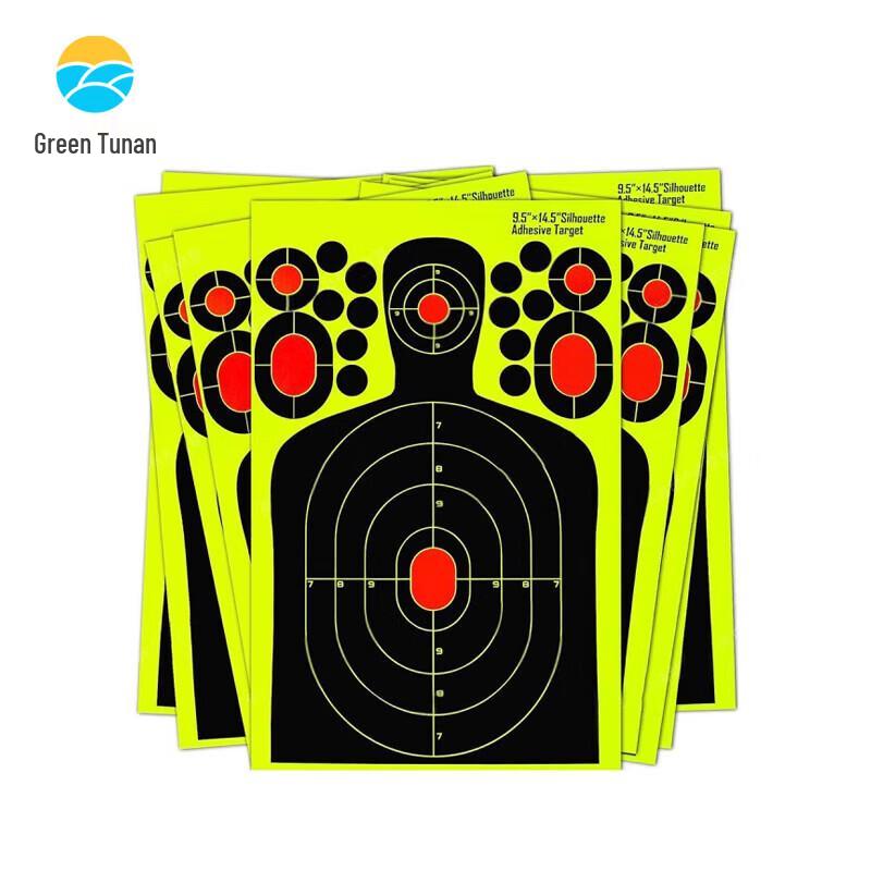 

Fluorescent Self-Adhesive Half-Body Humanoid Shooting Target Paper
