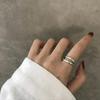 Women's Adjustable S925 Sterling Silver Retro Minimalist Open Ring