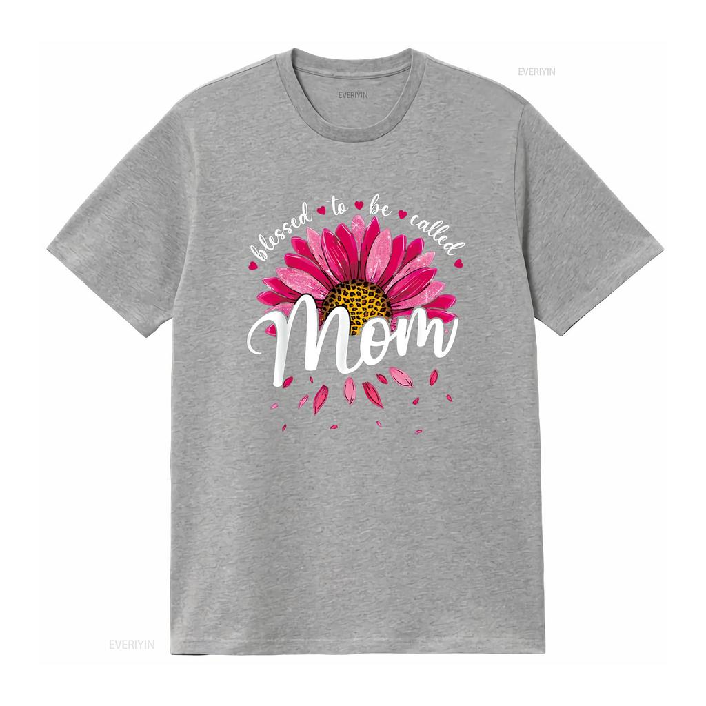 Blessed To Be Called Mom Cute Girls Women Mothers Day T Shirt Vintage Washed Homme Breathable Versatile Comfortable Unisex Soft
