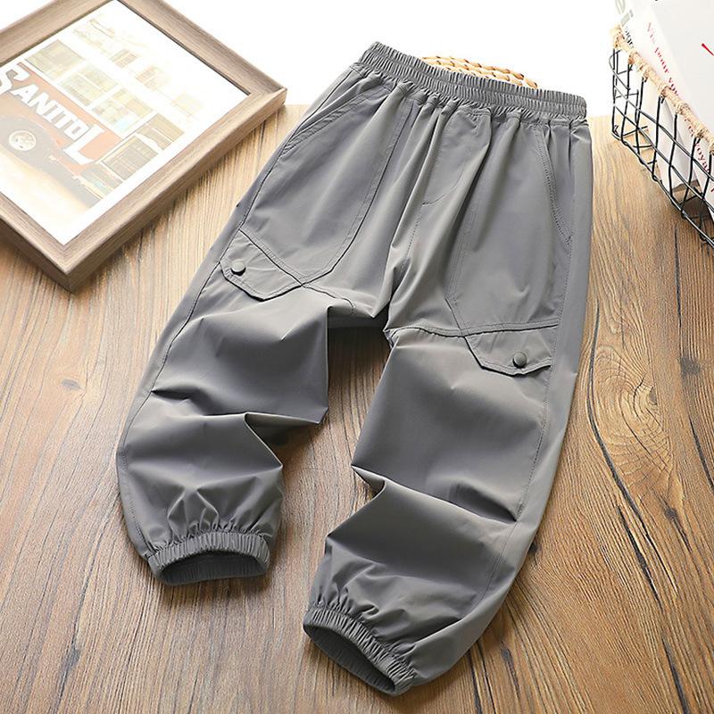 

Детские штаны, повседневные штаны для мальчиков, длинные брюки для мальчиков, одежда для мальчиков, спортивные штаны, модные однотонные штаны-карго, одежда для мальчиков 110 темно серый