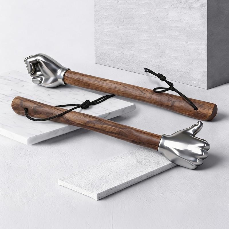 Stainless Steel Thumb Fist Hammer Emergency Window Breaker Function and Fist Grip Collectible Art for Car Safety