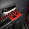 For Toyota FJ Cruiser 2007-2026 ABS Carbon Fiber/Red Car Glass Lift Button Decorative Frame Sticker Car Interior Accessories
