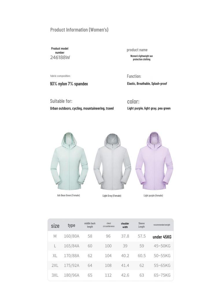 Qiaogerei Unisex Lightweight Sun Protection Jacket