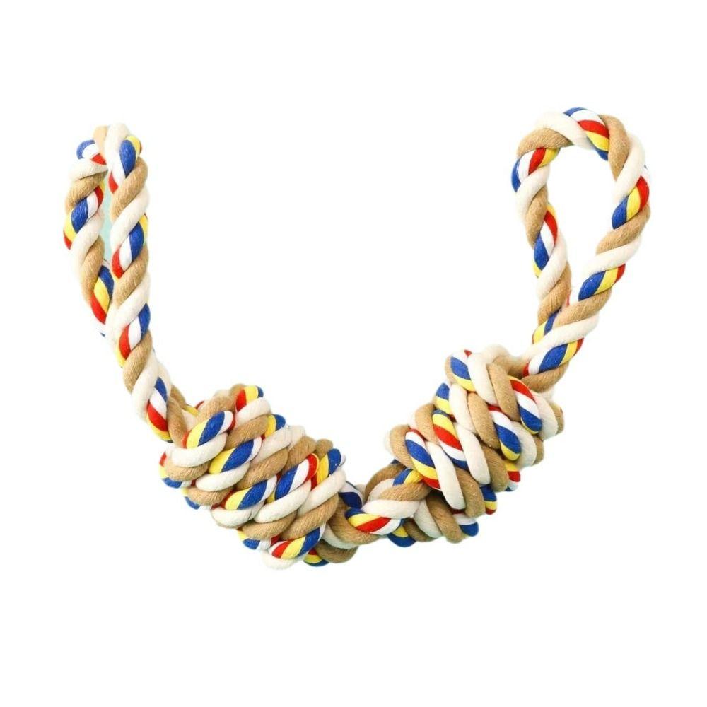 Wear Resistant Puppy Rope Knot Toy Bite Resistant Pet Molar Toy Dog Chew Toy  Relieve Boredom