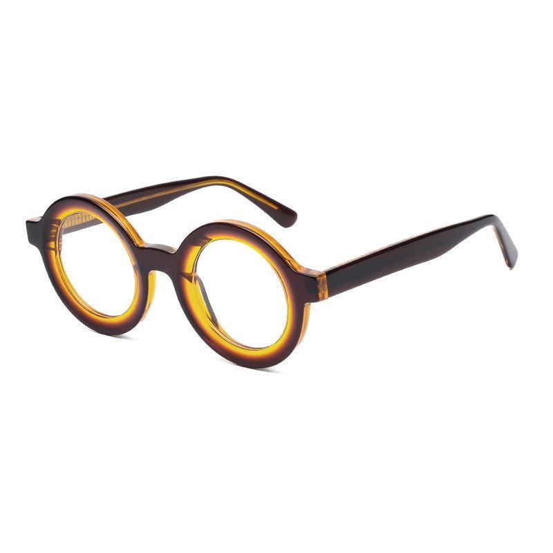 Unique Black White Round Reading Glasses Women High Quality Acetate Frames Magnifying Glasses with Astigmatism