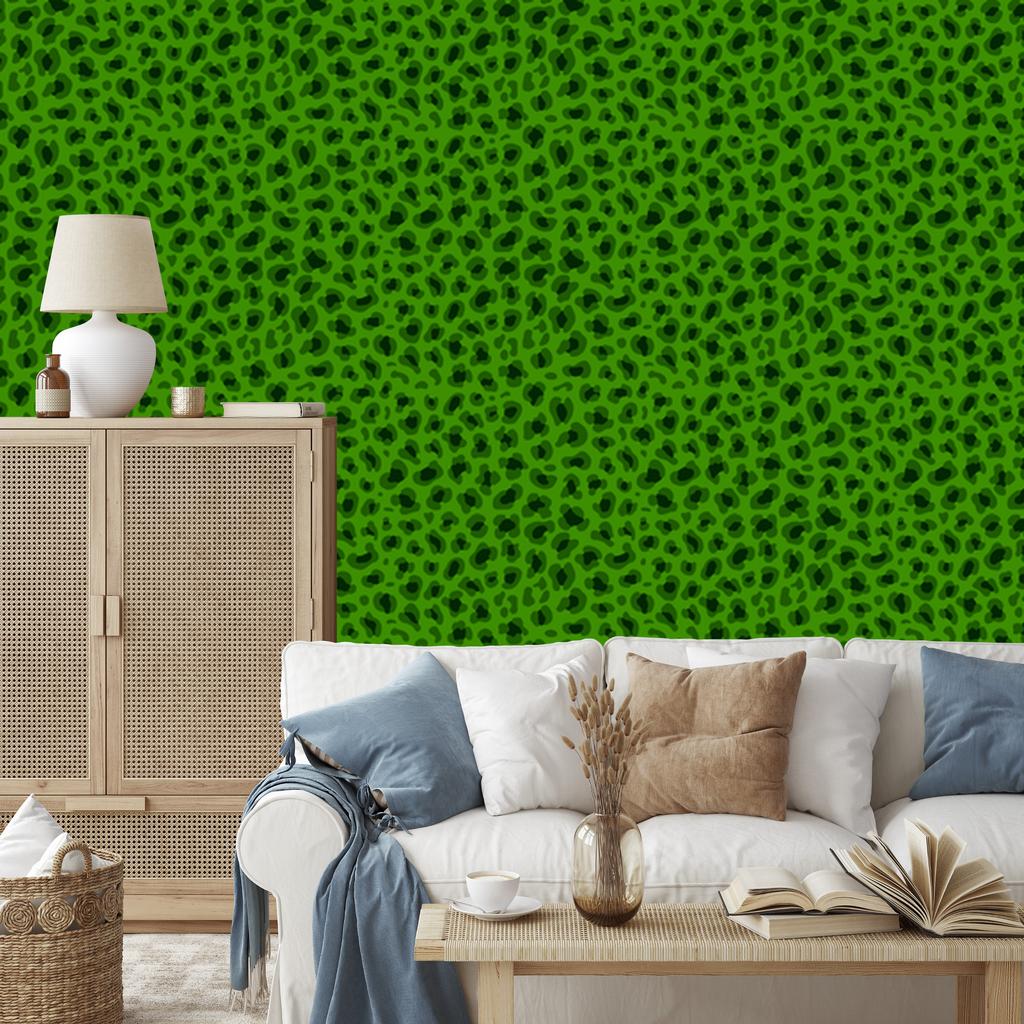 Green Leather and Bottle Green Wallpaper 50x1000