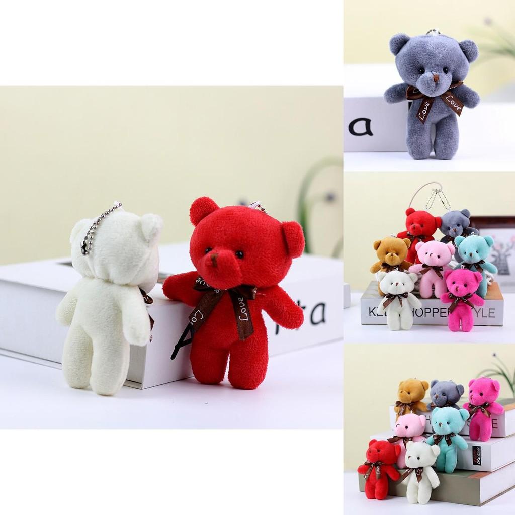 Adorable Teddy Bear Plush Toy Keychain Soft Stuffed Animal Doll Cute Gift