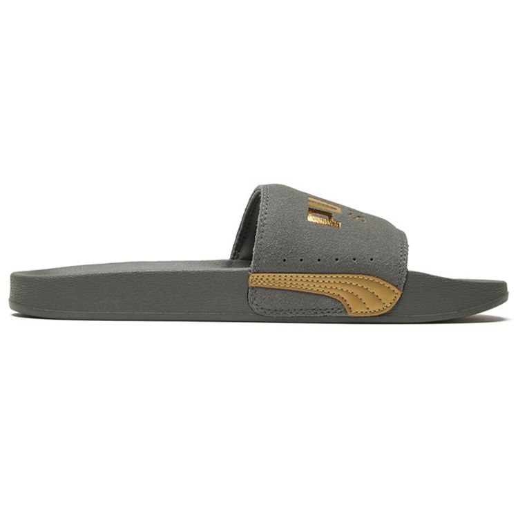 PUMA Unisex Leadcat EVA Comfort Soft Silent Slide Sandals Gray Gold 372277-06