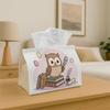 1pc Tissue Box Featuring a Charming Bird Design, Perfect for Educational Purposes with a Cute Retro Academic Style- a Versatile Napkin Holder Suitable
