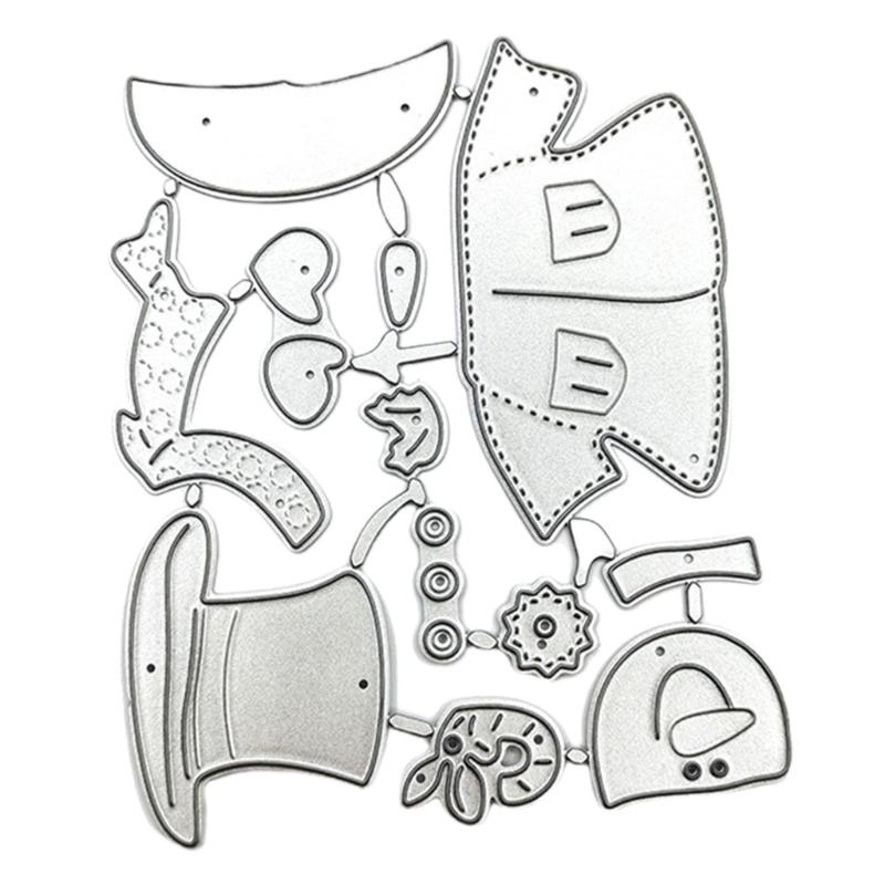 Christmas Series Die Cuts Stencils Template Molds Christmas Sleigh Metal Cutting Dies for Album Scrapbooking Decorations