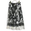 Erdem 4647YLPT White X Black Lace Print Pleated Skirt Skirt UK6 White / blackUsed