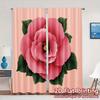 2D FLAT PRINTING 2pcs Curtains (Without Rod) Floral Elegance In Bloom Holiday New Year Printed Curtains Prints Light Filtering