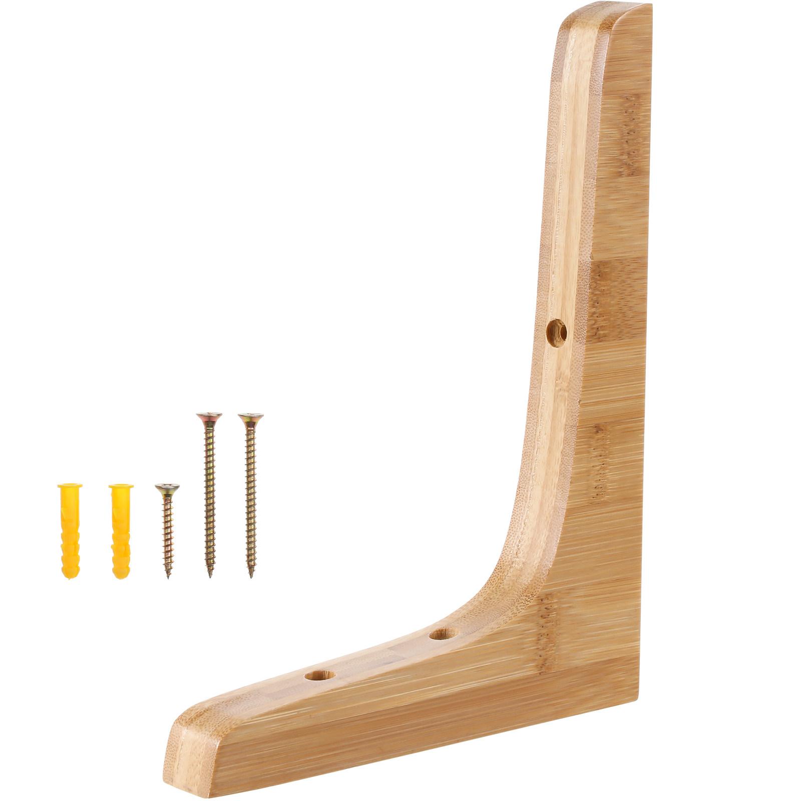 Bamboo Shelf Bracket Triangle Wall Mount Support for Floating Shelves Multipurpose Book Flower Pot Kitchen Bathroom Shelf other