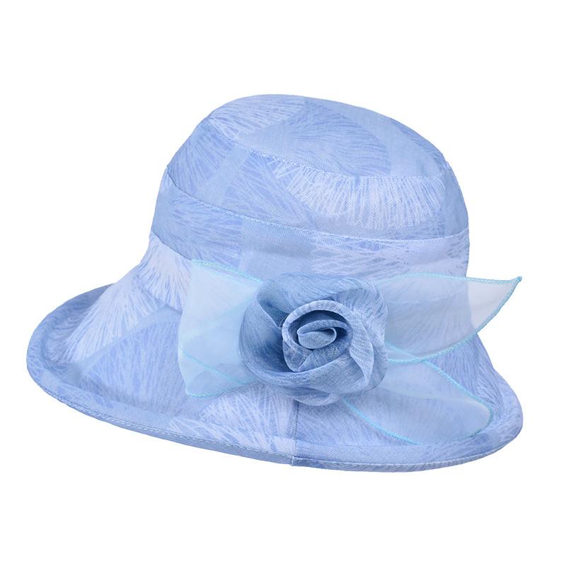 Summer Foldable Sun Hat Children Mesh Flower Bucket Hat Thin Breathable Basin Hat Mother Sun Hat
