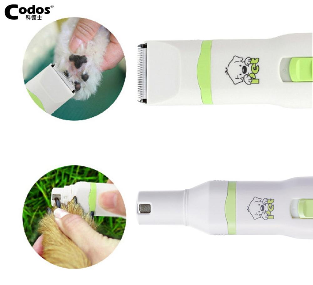 Codos CP-5200 2  1 Pet Groomg Tools Dog Cat H Trimmer Electric Pets Clippers Nail Grder Paw Hcut He