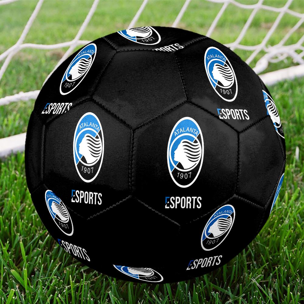 Atalanta BC logo Soccer Ball, colorful, suitable for all ages, machine-stitched, PVC material, competition grade,size5 , durable and high bounce
