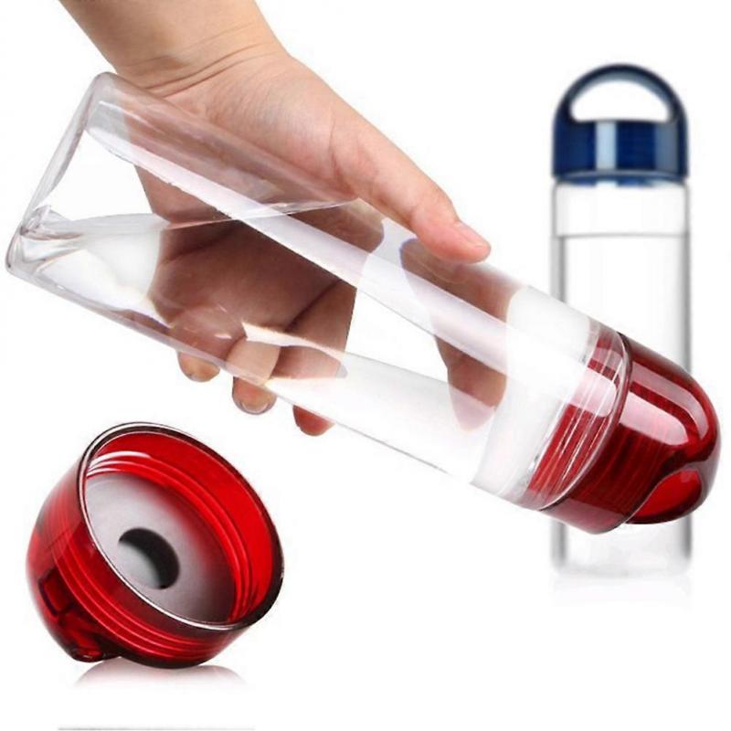 Black 750Ml Leakproof Drinking Cup For Sports Travel With Fruit Basket Holder In Plastic 1Pack
