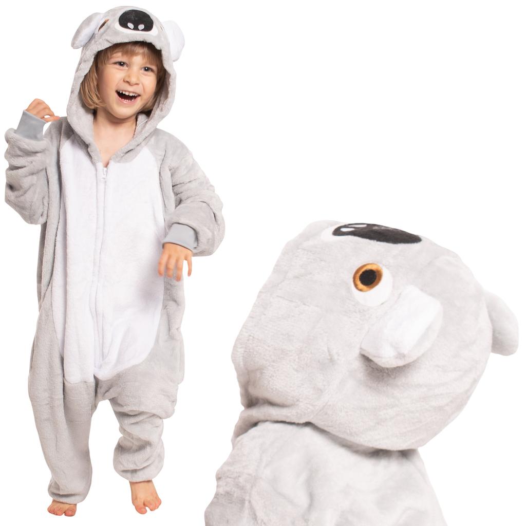 Piżama dla dzieci dziecięca kigurumi onesie kostium koala szary 115-125 cm