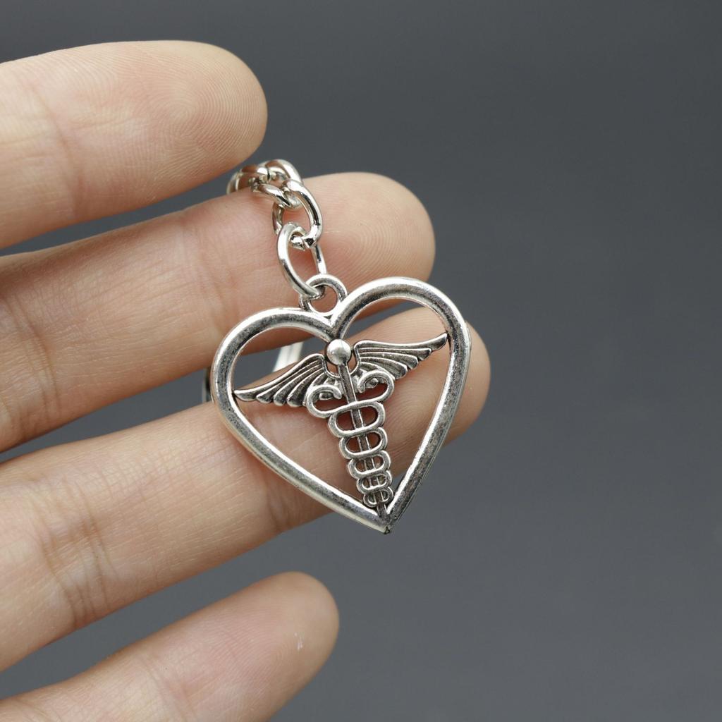 Popular Jewelry Simple Medical Scepter Love Key Chain Pendant