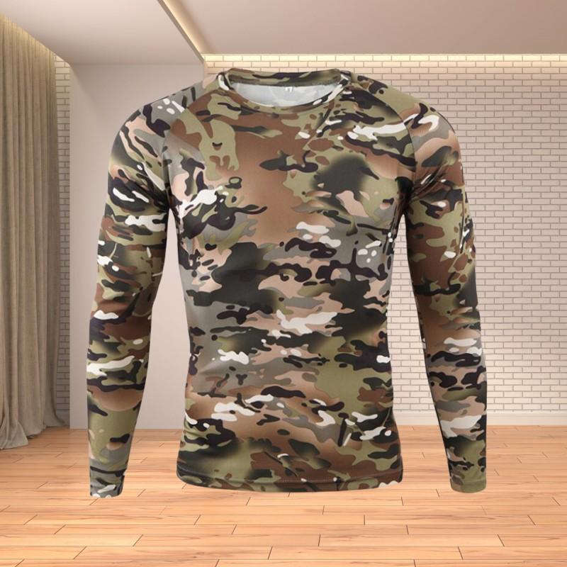 Outdoor Jungle Desert Camouflage Summer Men's Camouflage T-Shirt Fashion Personality Quick Dry War Quick Loose Short Sleeve Top