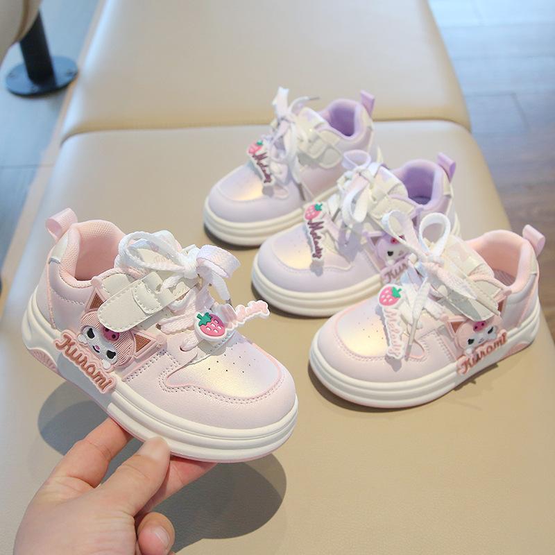 Spring Girls Cartoon Sneakers Lightweight Soft Sole Casual Skate Shoes For Kids Baby Toddler Walking Trainers