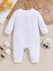 Newborn Baby Cartoon Letter Print Long Sleeve Romper & Pants Set for Outings