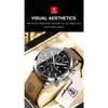 POEDAGAR Functional Luxury Man Wristwatch Date Waterproof Luminous Chronograph Men Watch Male Leather Quartz Watches