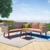 Day and Night - Day and Night 4-piece Garden Furniture Set and Gray PE Rattan Cushions