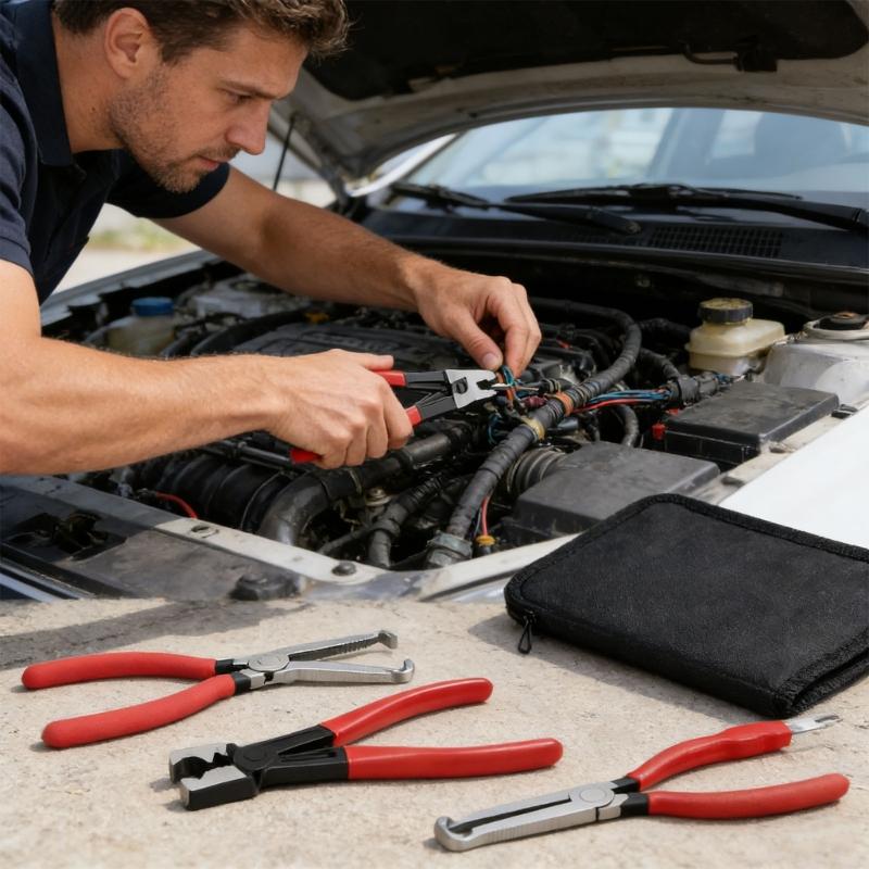 Practical 5pcs Electrical Connectors Releases Tool Set with Gloves for Damage Releases Automotive Disconnection and Reliable Performances