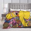 T-The Simpsons Warm Soft Blankets  Girls Boys Plush Throw Blanket Novelty Couch Chair Flannel Bedspread Sofa Bed Cover
