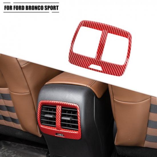 

Car Rear Air Conditioner AC Vent Cover For Bronco Sport -23 Red Carbon Fiber