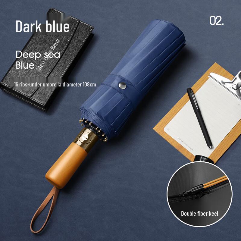 Xinyuxuan 16-Rib Wooden Handle Folding Umbrella