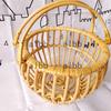 Bebe Photo Accesories Recien Baby Girl Boy Posing Bed Background Newborn Photography Props Retro Rattan Round Basket Chair