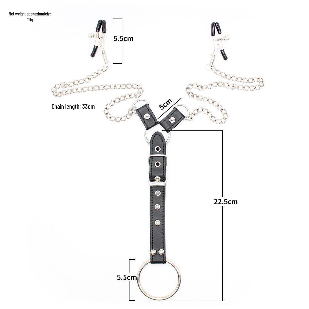 Adjustable Nipple Clamps & Penis Ring Set for Men - Erotic Adult Device