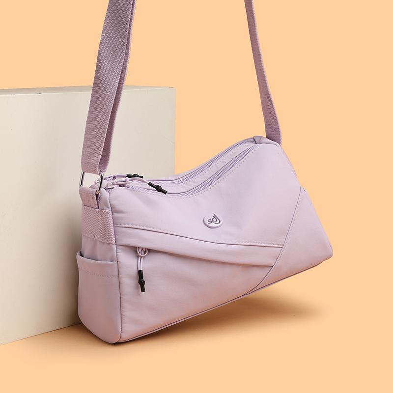 Lightweight Large Capacity Women's Crossbody Bag Lightweight Water-Repellent Nylon Shoulder Bag