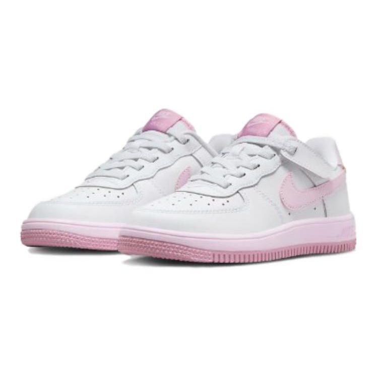 Nike Force 1 Low EasyOn PS Bílé Růžové Pěnové Dětské Tenisky Elemental-Pink FN0237-100