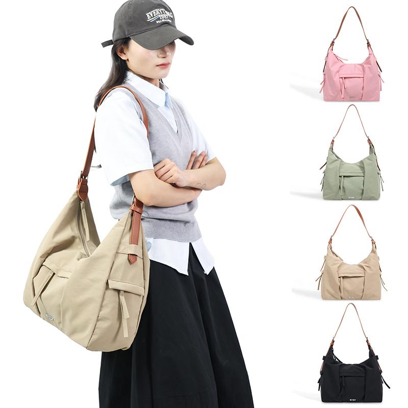 

Large Capacity Handbag Women Lightweight Shoulder Bag Commuter Tote Bag зелений