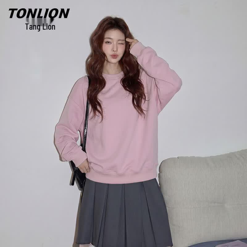 TonLion Women's Relaxed Fit Crewneck Sweatshirt