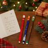 Klassenzimmer-Feiertagsparty-Mitgebsel Weihnachten Radierbare Stifte Rentier/Kinder-Muster Gedruckt Glatt Thematische Schreibwaren Kunststoff-Kugelschreiber für