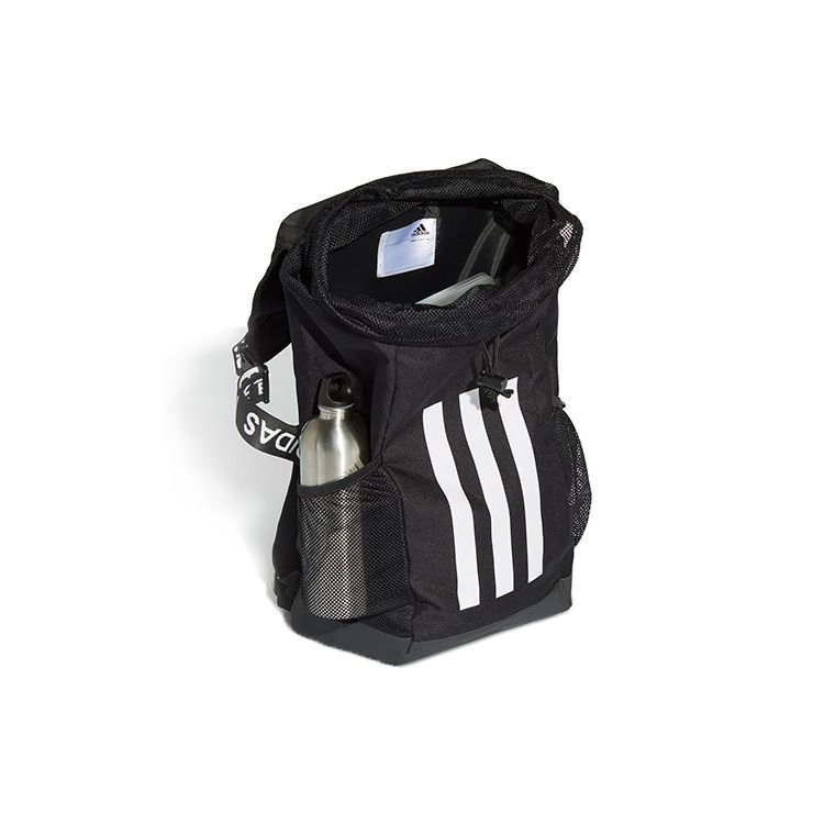adidas 4Athlts Striped Print Sports Polyester Backpack Unisex Backpack Black FJ4441