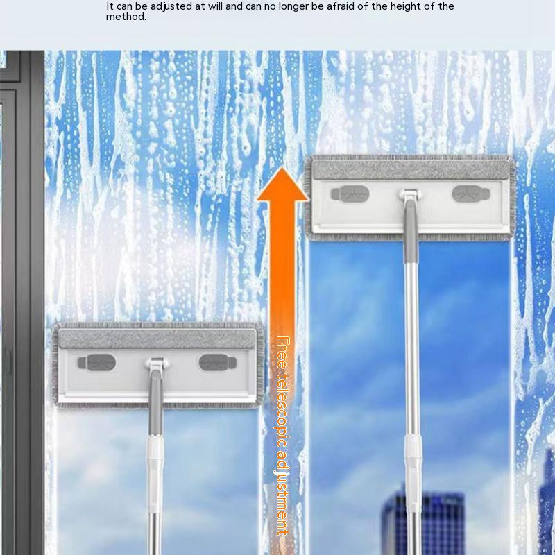 Glass Cleaner Household Double-sided Wet And Dry Dual-use Wiper Two-in-one Rotatable Glass Cleaner Household Mop