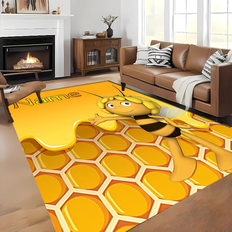 Custom personalization Maya the Bee Area Rug - Perfect For Kitchen, Bathroom,Laundry Room Decor Large Size Available,Gift All Seasons