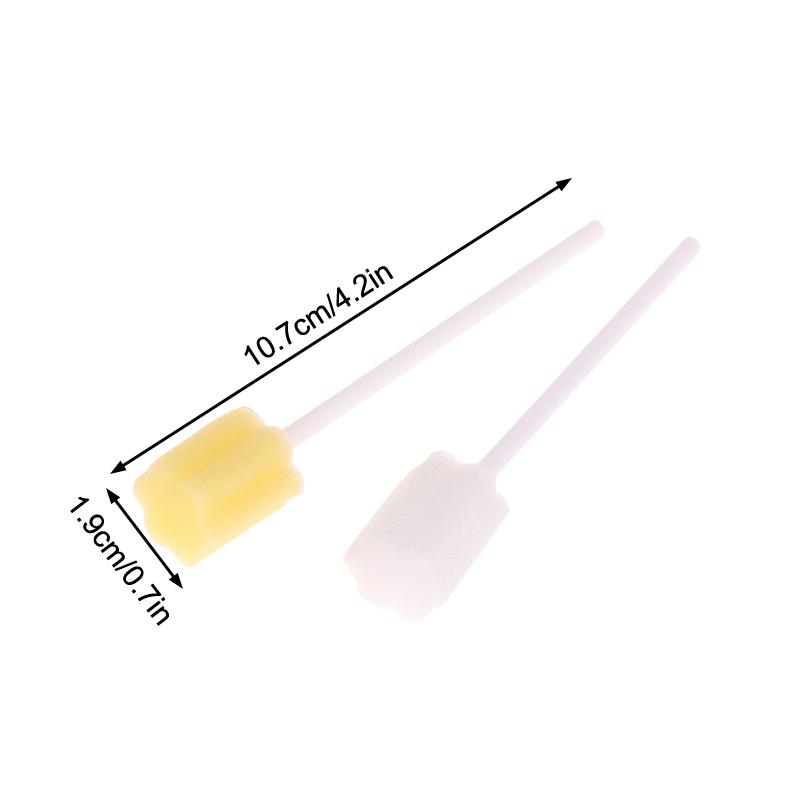 100Pcs Disposable Sponge Stick Multi-Function Oral Swabs Single Use Cleaning Accessories Professional Cavity Supply