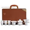Ice Jade Porcelain Gongfu Teaware Set: High-End Gaiwan and Teacups Gift Box