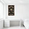 Vintage NY Hard Rock Concert Metal Tin Sign, Skull Feather Guitar Lightning Bolt Decor, Live Music Free Soul 09-9PM 197-8 BRONX6
