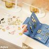 1PC PU Leather Ear Stud Storage Bag Multi-layer Jewelry Finishing Storage Organizer Book Type Storage Bag For Earrings Rings