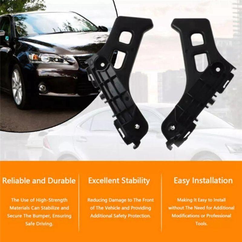 1Pair Front Bumper Bracket Support Set 52115-76011 52116-76011 For Lexus Ct200h 2011-2017 52115-76010 5211676011